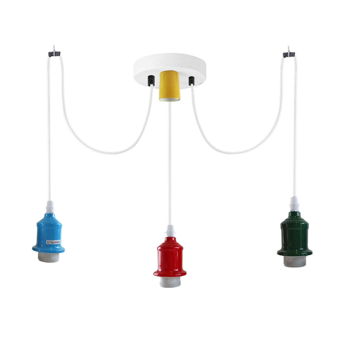 3-Way Spider Pendant Light – Adjustable Cables, E27, 6 Colours - photo 15