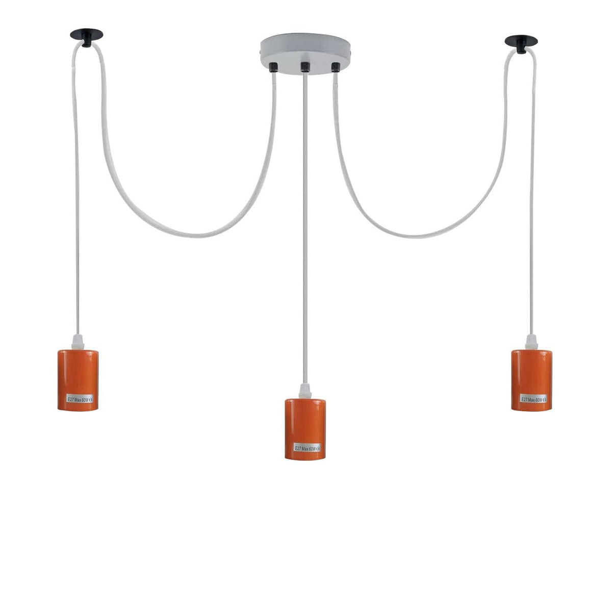 3-Way Spider Pendant Light – Adjustable Cables, E27, 6 Colours - photo 24