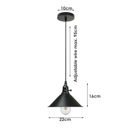 Switched Pendant Light – E27 Holder with On/Off Switch, 35 Shades - photo 4