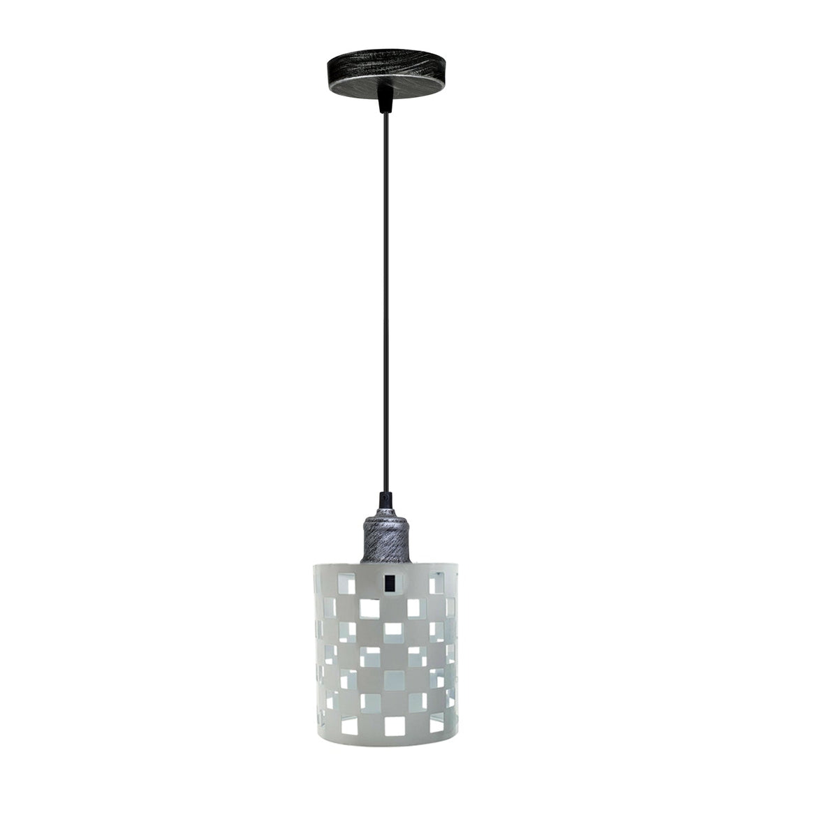 Switched Pendant Light – E27 Holder with On/Off Switch, 35 Shades - Black, Flat Cone 22 cm Brown, Without Bulb