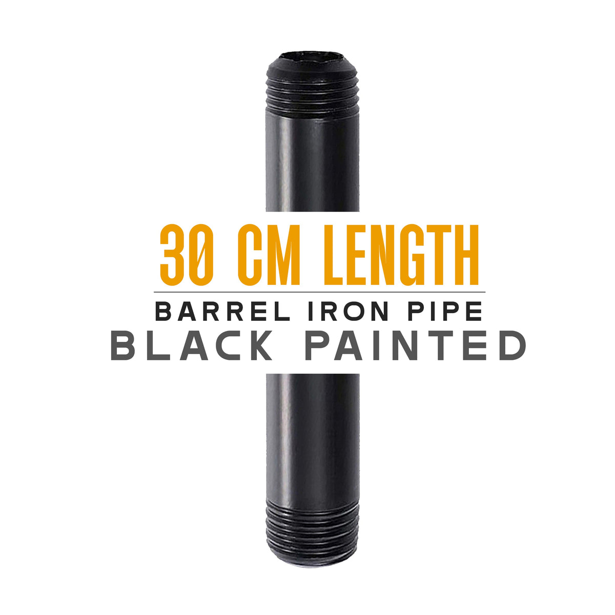 3/4 Inch BSP Black Malleable Iron Threaded Pipe – 2.5 cm to 50 cm - photo 2