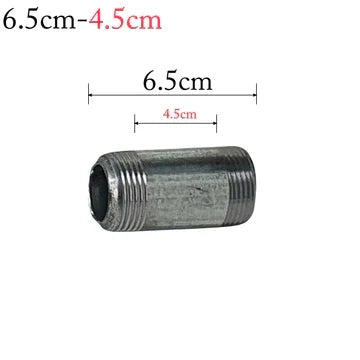 3/4 Inch BSP Galvanised Threaded Pipe – 4 cm to 60 cm - 6.5 cm, Single