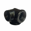 3/4 Inch BSP Malleable Iron 3 Way Pipe Fitting Black - Single