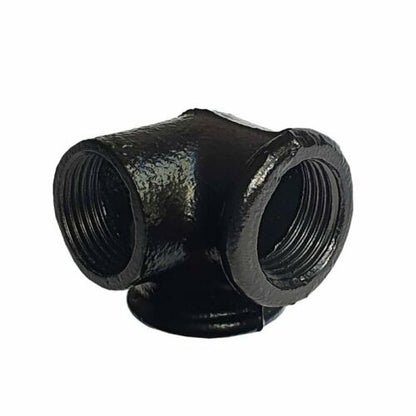 3/4 Inch BSP Malleable Iron 3 Way Pipe Fitting Black - Single