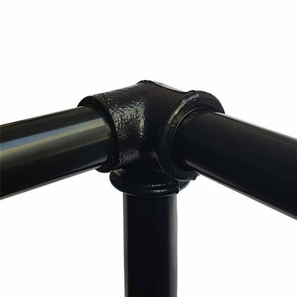 3/4 Inch BSP Malleable Iron 3 Way Pipe Fitting Black - photo 2