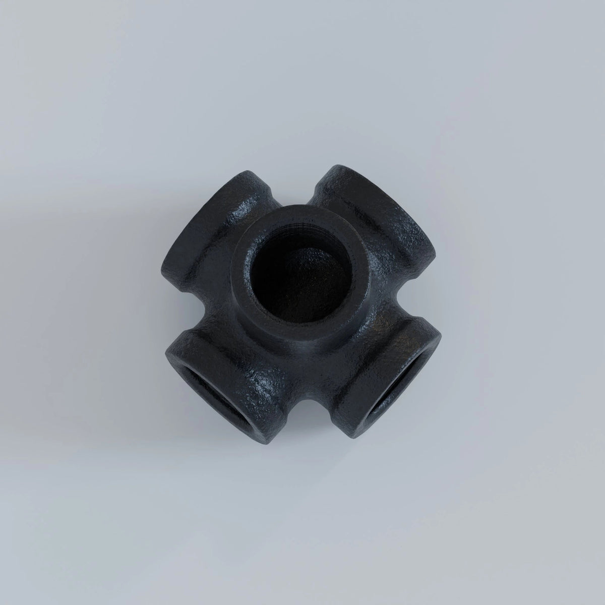 3/4 Inch BSP Malleable Iron 5 Way Pipe Fitting Black - photo 6