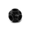3/4 Inch BSP Malleable Iron 6 Way Pipe Fitting Black - Single