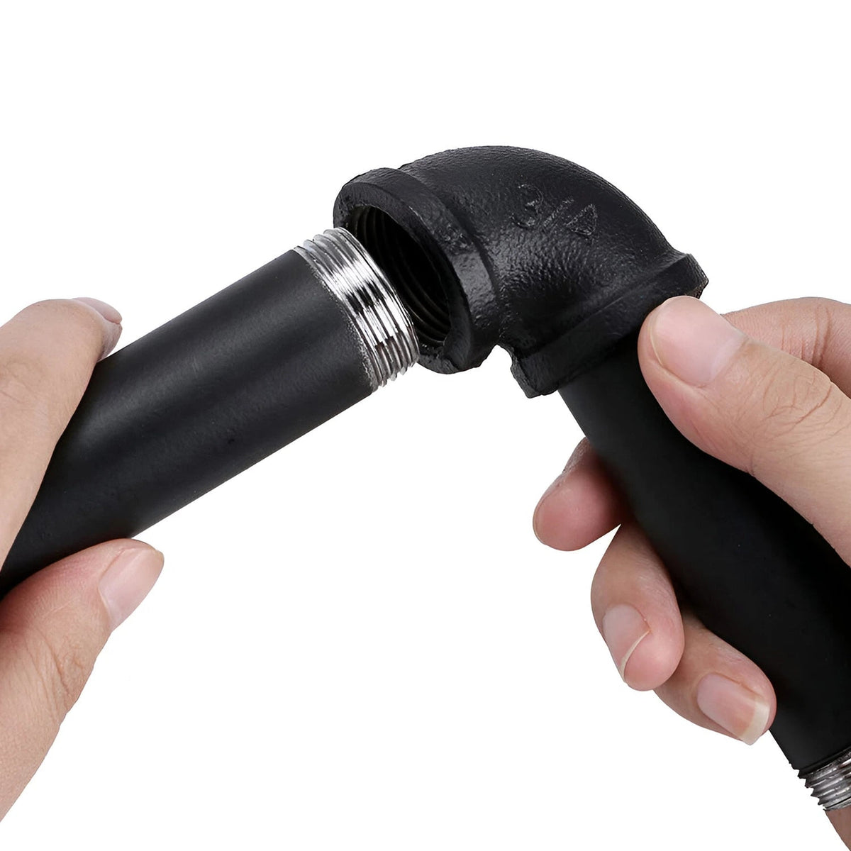 3/4 Inch BSP Malleable Iron 90 Degree Elbow Black - photo 2