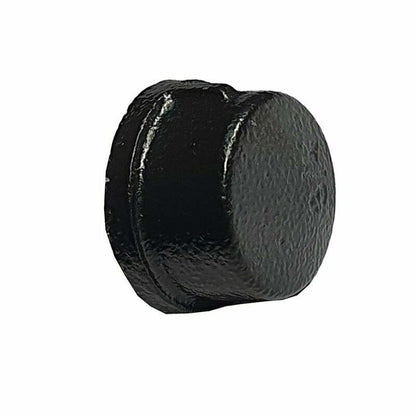 3/4 Inch BSP Malleable Iron Pipe End Cap Black - Single
