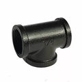 3/4 Inch BSP Malleable Iron Tee Connector Black - Single