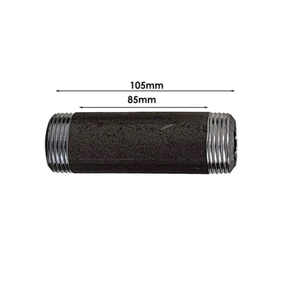 3/4 Inch BSP Raw Malleable Iron Threaded Pipe – 2.5 cm to 40 cm - 10 cm, Single