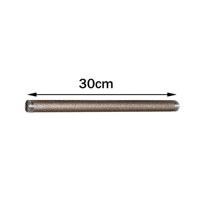 3/4 Inch BSP Raw Malleable Iron Threaded Pipe – 2.5 cm to 40 cm - 30 cm, Single