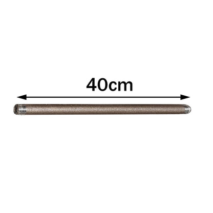 3/4 Inch BSP Raw Malleable Iron Threaded Pipe – 2.5 cm to 40 cm - 40 cm, Single