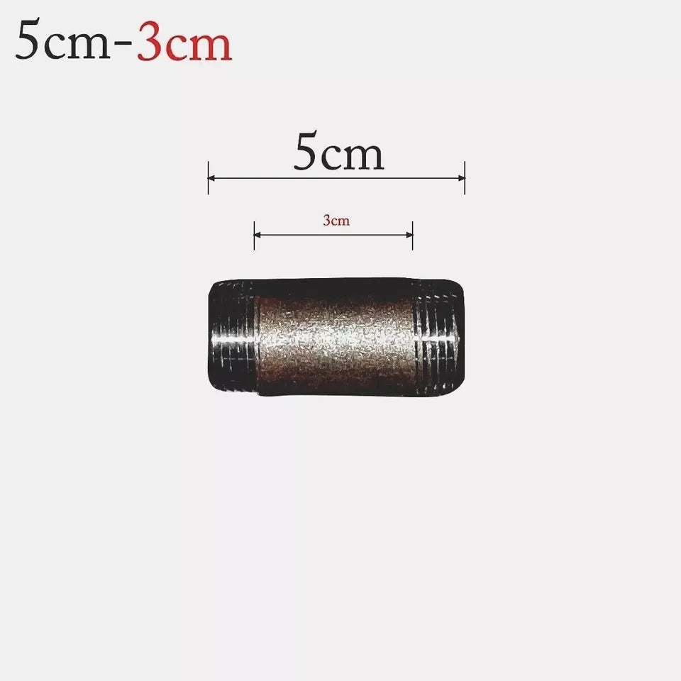 3/4 Inch BSP Raw Malleable Iron Threaded Pipe – 2.5 cm to 40 cm - 5 cm, Single