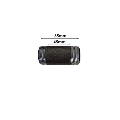3/4 Inch BSP Raw Malleable Iron Threaded Pipe – 2.5 cm to 40 cm - 6.5 cm, Single