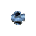 3/4 Inch Galvanised Malleable Iron 4 Way Pipe Fitting - Single