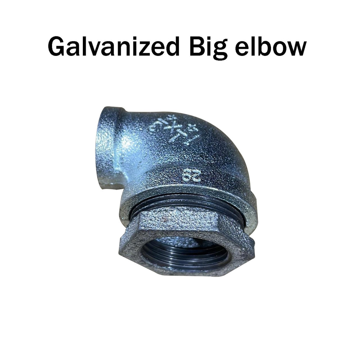 3/4 Inch Galvanised Malleable Iron 90 Degree Elbow with Nut - photo 2