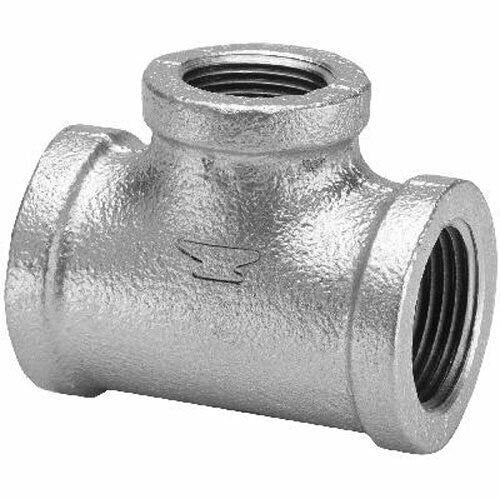 3/4 Inch Galvanised Malleable Iron Tee Fitting - Single