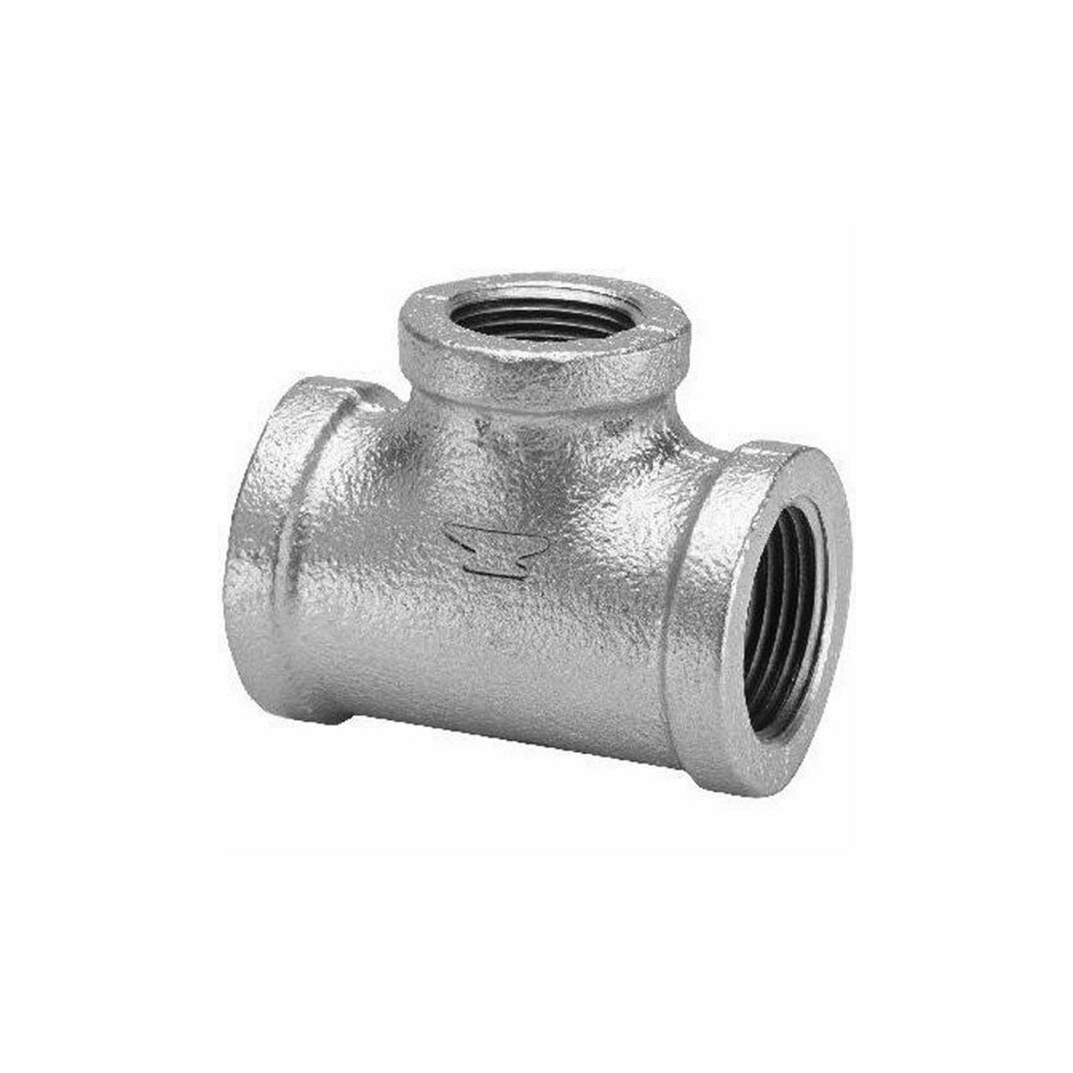 3/4 Inch Galvanised Malleable Iron Tee Fitting - photo 2