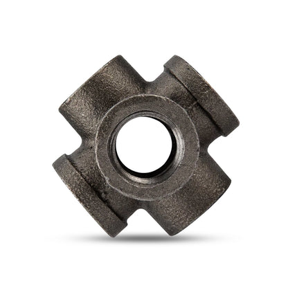 3/4 Inch Malleable Iron 6 Way Pipe Fitting Raw - photo 2