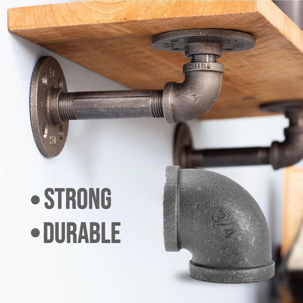 3/4 Inch Malleable Iron 90 Degree Elbow Raw - photo 3