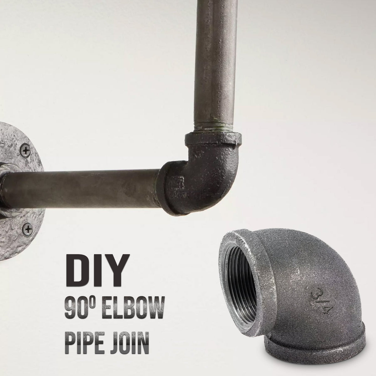 3/4 Inch Malleable Iron 90 Degree Elbow Raw - photo 2