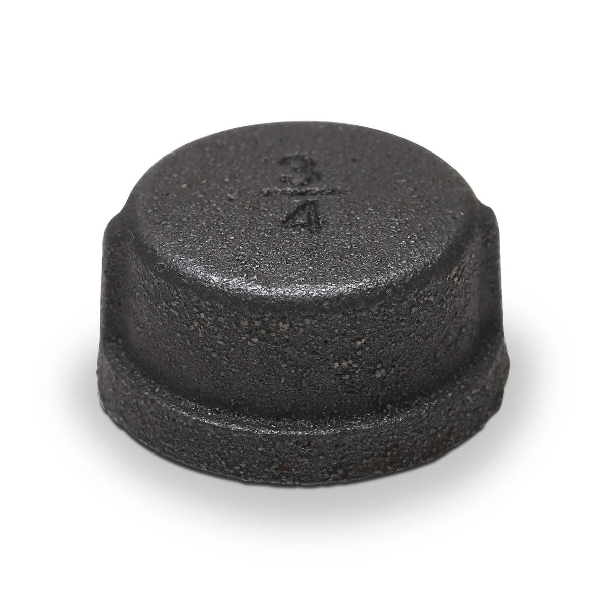 3/4 Inch Malleable Iron Pipe End Cap Raw - Single