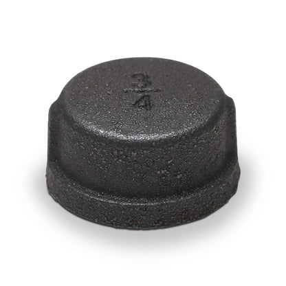 3/4 Inch Malleable Iron Pipe End Cap Raw - Single