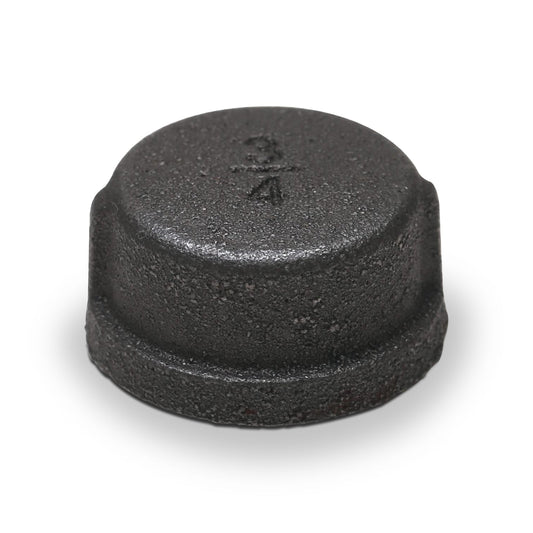 3/4 Inch Malleable Iron Pipe End Cap Raw - Single