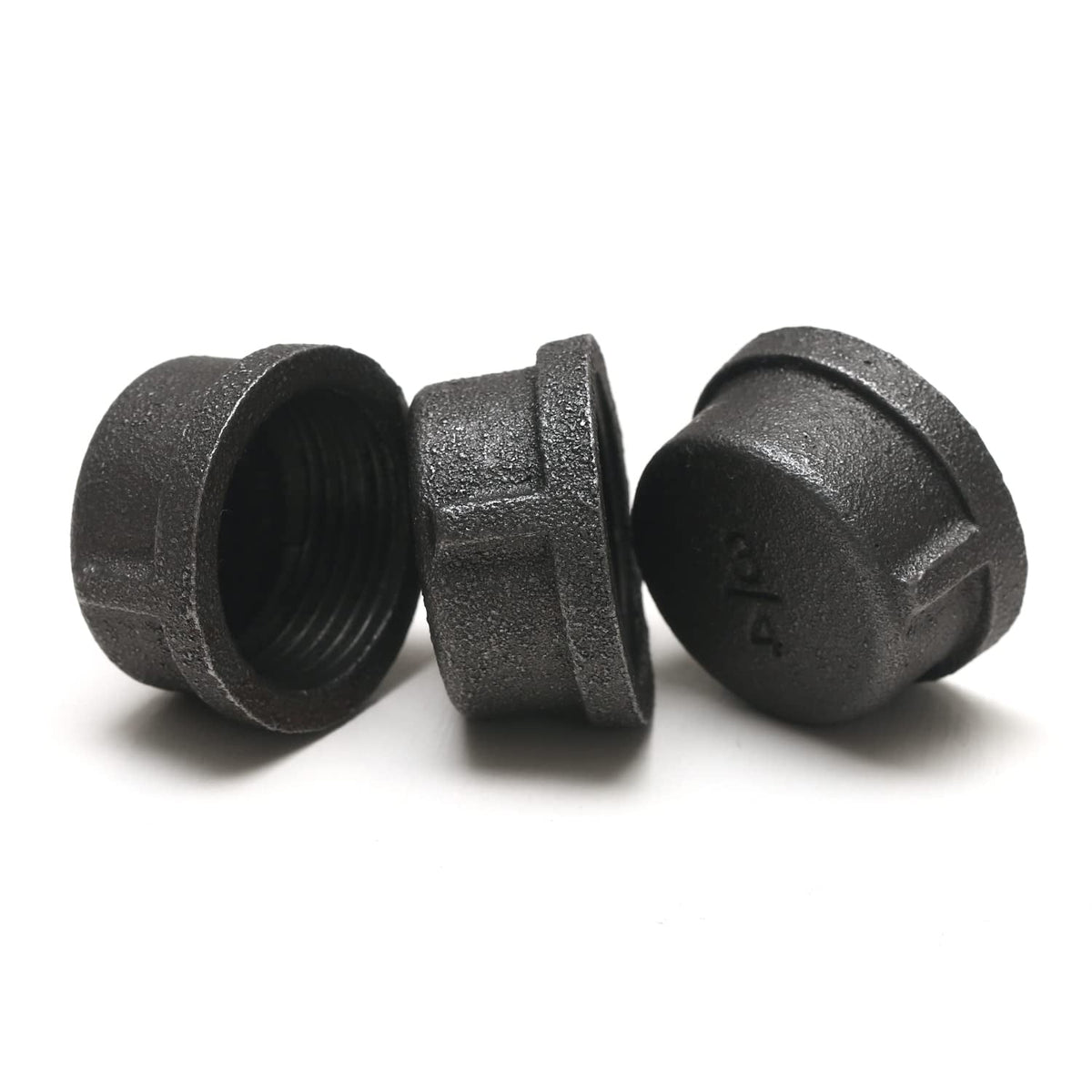 3/4 Inch Malleable Iron Pipe End Cap Raw - photo 2