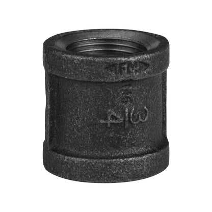 3/4 Inch Malleable Iron Straight Coupling Raw - Single