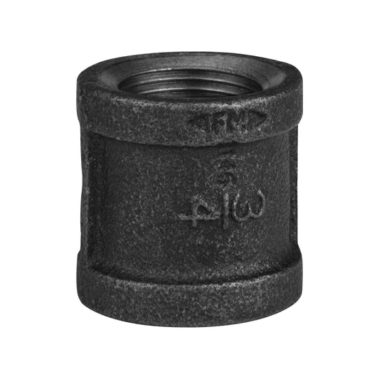 3/4 Inch Malleable Iron Straight Coupling Raw - Single