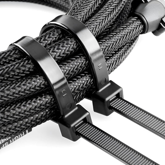 Black Clear Multi-Purpose Nylon Heavy Duty Wire Wrap Zip Tie