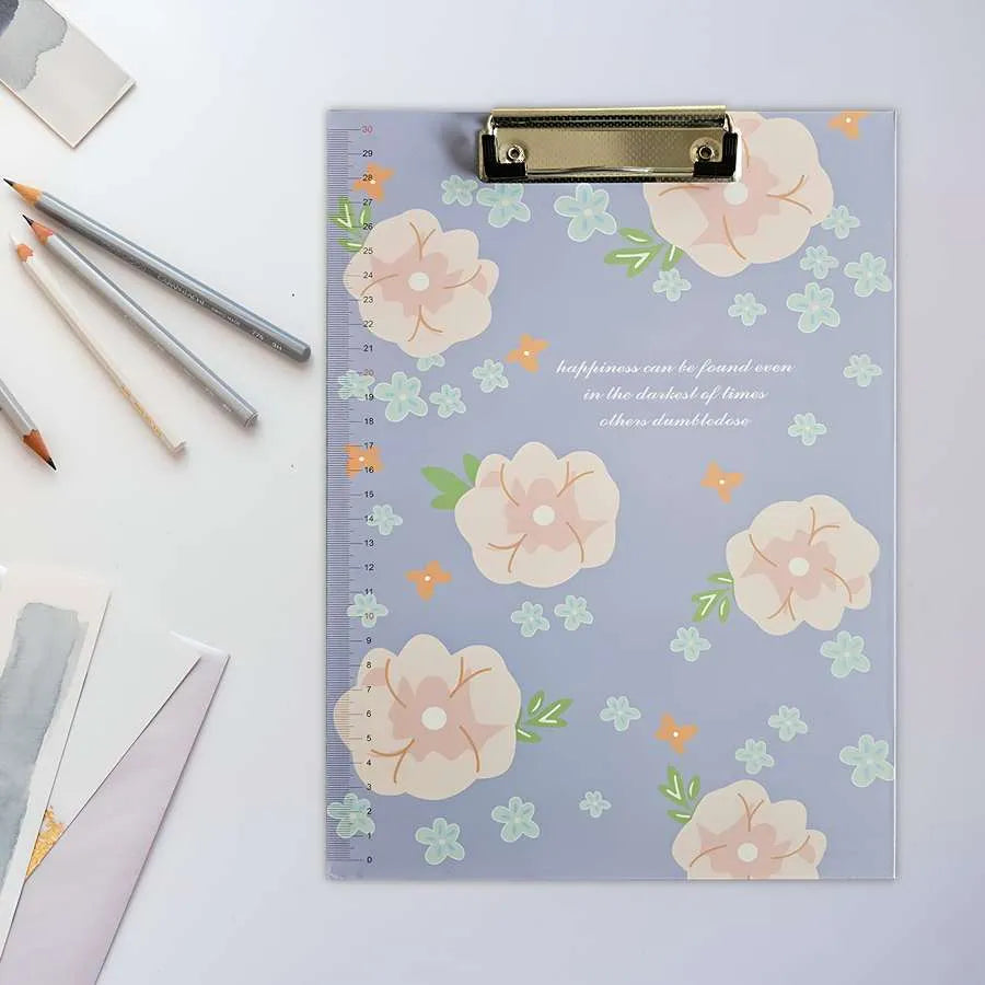 A4 Floral Clipboards with Ruler Edge – Pack of 4, Choice of 4 Designs - photo 7