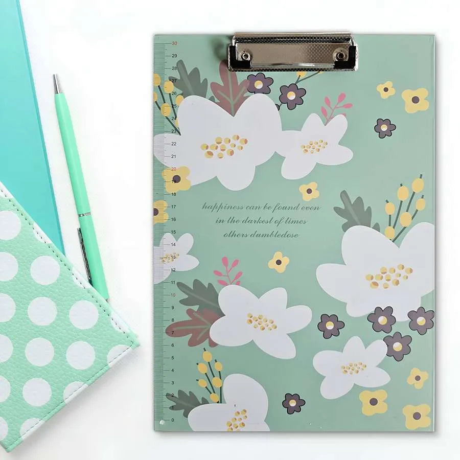 A4 Floral Clipboards with Ruler Edge – Pack of 4, Choice of 4 Designs - photo 8