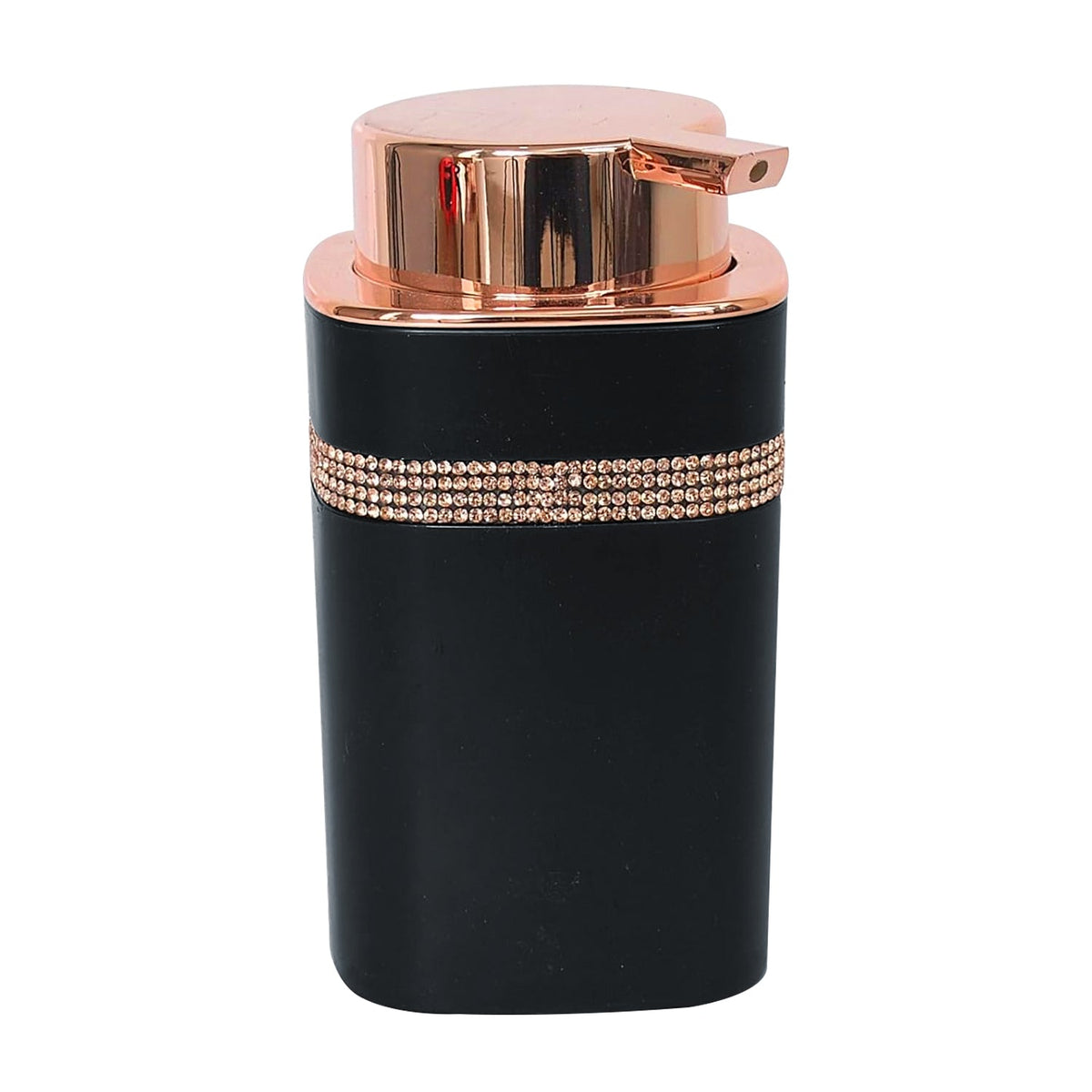 4-Piece Bathroom Accessory Set – Rose Gold Pump, Diamanté Band, Black or White - photo 8