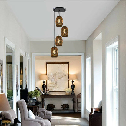 4-Light Cascade Pendant – Bronze-Tone Eyeball Shades, E27 - photo 2
