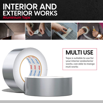 Aluminium Foil Tape – 48 mm x 45 m, Waterproof, 1 or 6 Rolls - photo 8
