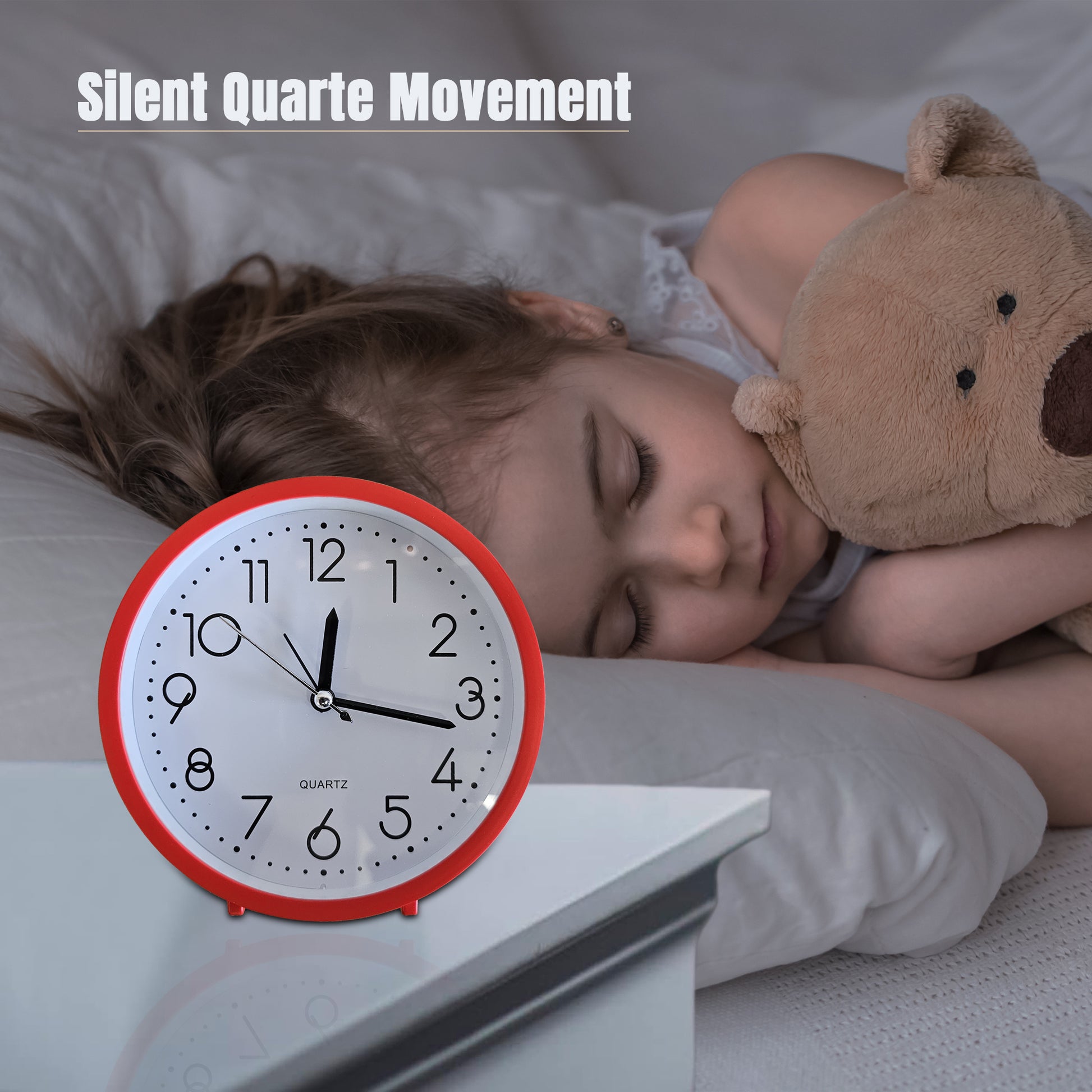 white alarm clock