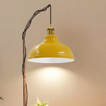 Plug-In Swag Pendant Light – 4 m Cable, On/Off Switch, Curvy Dome Shade - photo 3