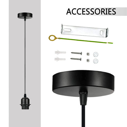 Pendant Light Fitting – E27 Holder, 1 m Cable, Single or Packs - photo 35