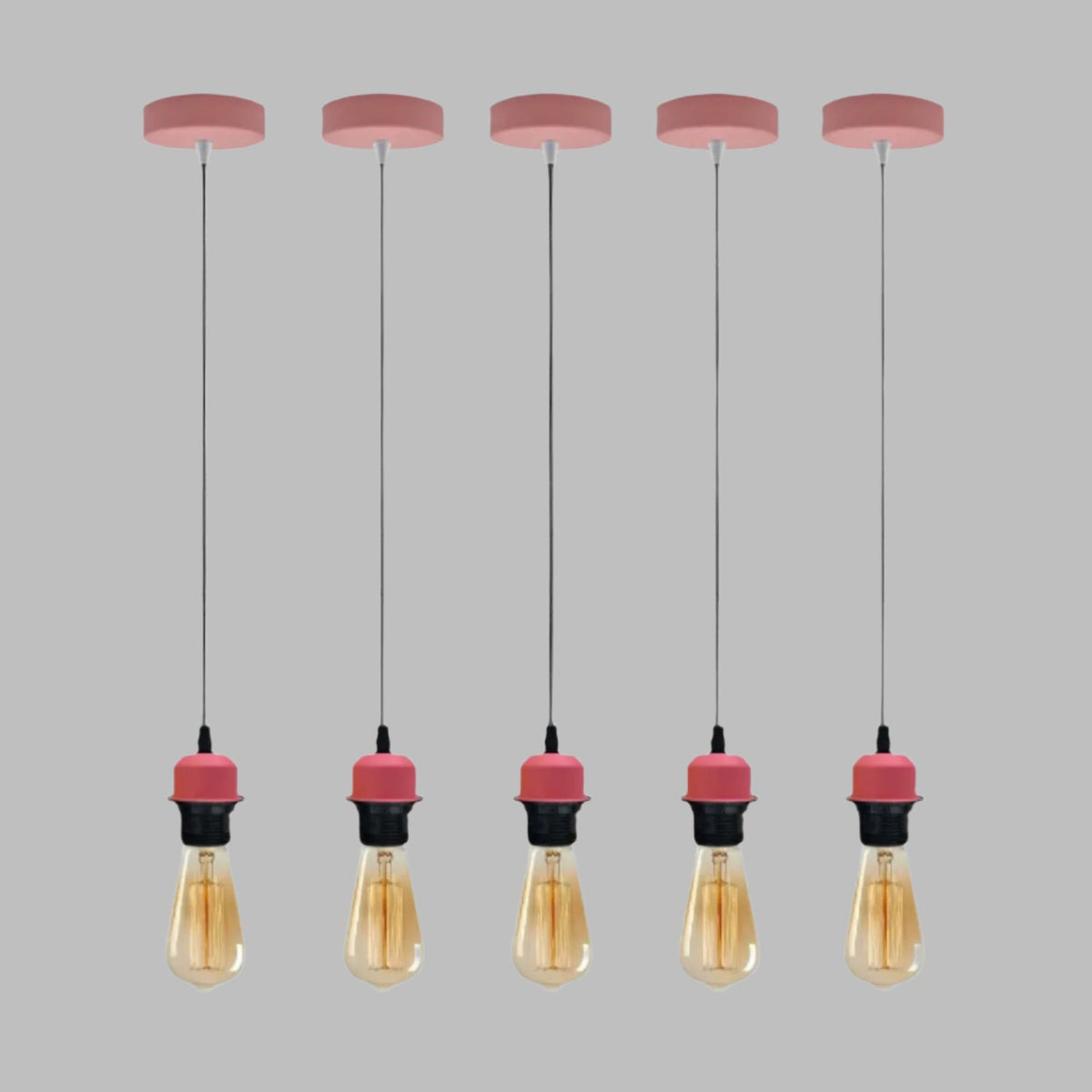 Pendant Light Fitting – E27 Holder, 1 m Cable, Single or Packs