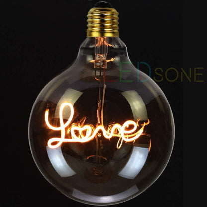 LED G125 4W E27 Globe Bulb Edison Spiral Filament Screw~1330