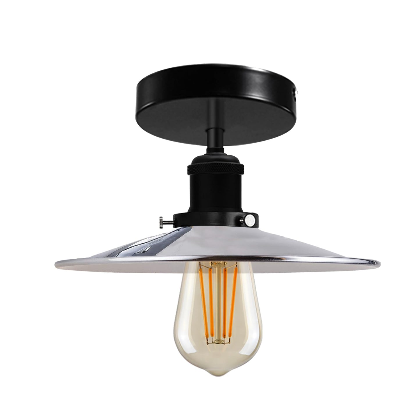 Modern Semi-Flush Mount Industrial Ceiling Light - 1336