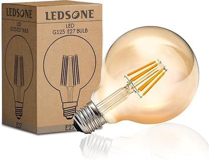 LED G125 8W Vintage Filament Dimmable E27 Globe Bulb ~1331