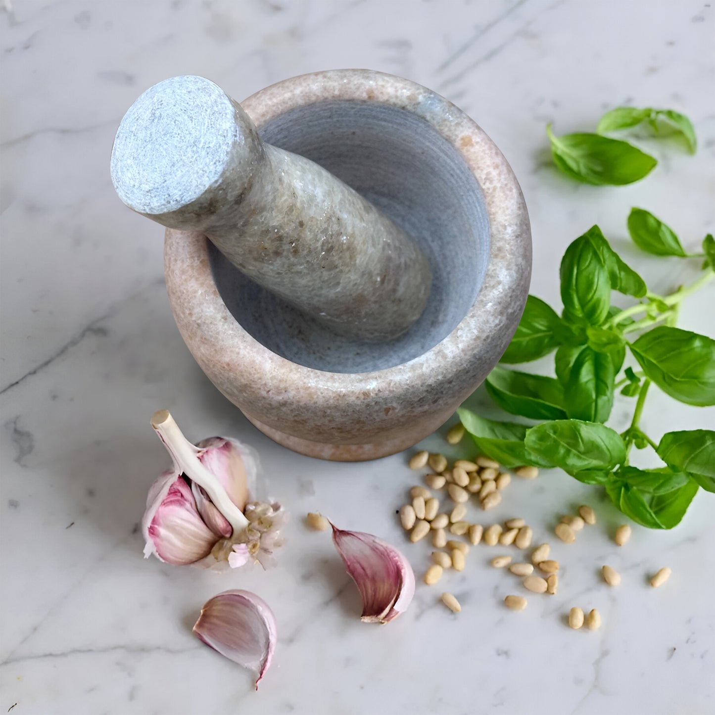 Mortar and Pestle with Silicone Base