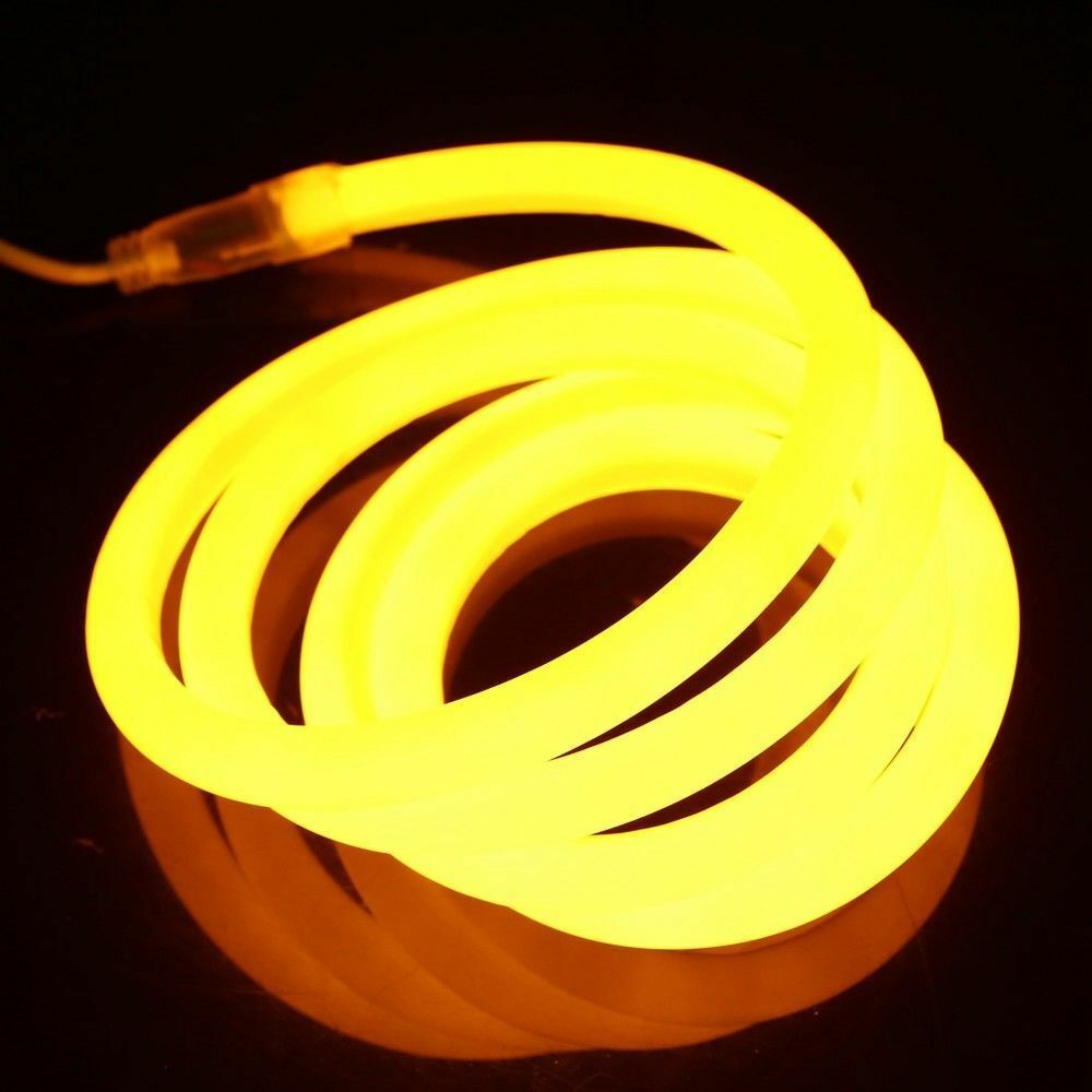 5m LED Neon Flex Rope Light 220-240V – Green & Yellow - Yellow