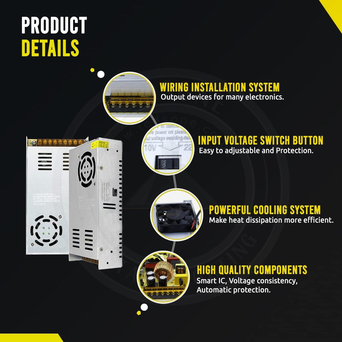 5V IP20 Enclosed Switching Power Supply – 10W to 300W - photo 2