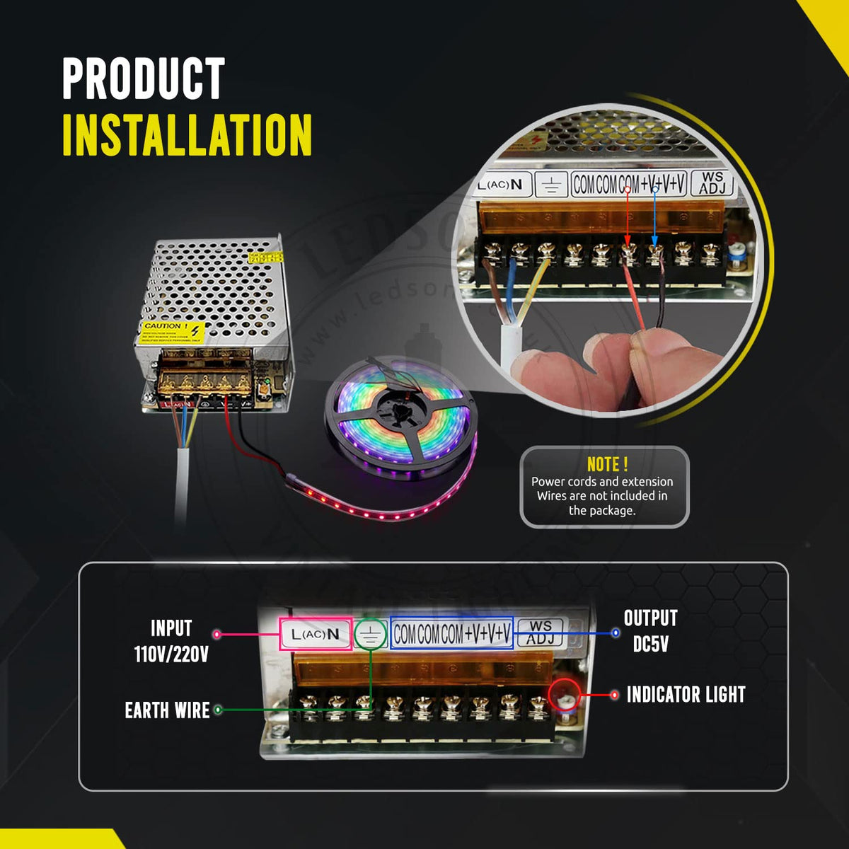 5V IP20 Enclosed Switching Power Supply – 10W to 300W - photo 5