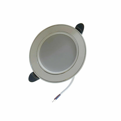 5W Round LED Recessed Downlight – Cool White 6000K, Packs - Silver, Single, Integrated LED